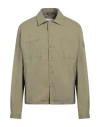Calvin Klein Logo-appliqué Shirt Jacket In Green