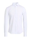 Calvin Klein Man Shirt White Size 15 Cotton, Elastane In Multi