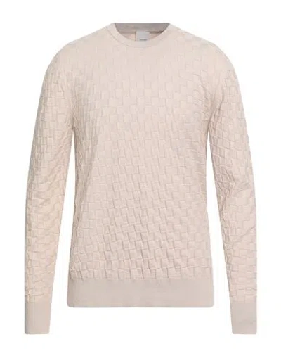 Calvin Klein Man Sweater Beige Size L Cotton, Wool In Neutral
