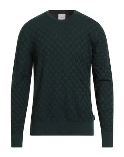 Calvin Klein Man Sweater Dark Green Size L Cotton, Wool