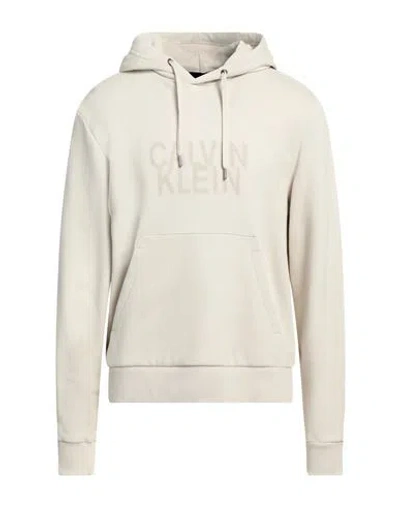 Calvin Klein Man Sweatshirt Beige Size L Cotton
