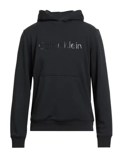 Calvin Klein Man Sweatshirt Black Size L Polyester, Recycled Polyester, Elastane
