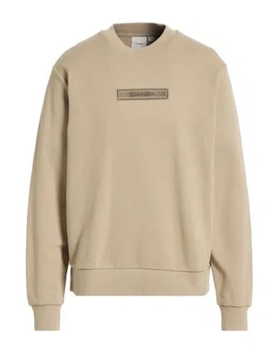 Calvin Klein Man Sweatshirt Sand Size Xxl Cotton In Brown