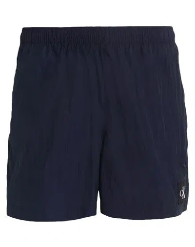 Calvin Klein Men's Core Tonal Swim Shorts In Blue
