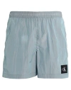 Calvin Klein Man Swim Trunks Sky Blue Size M Polyester, Polyamide