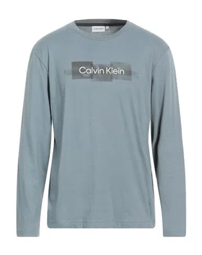 Calvin Klein Man T-shirt Grey Size S Cotton In Gray