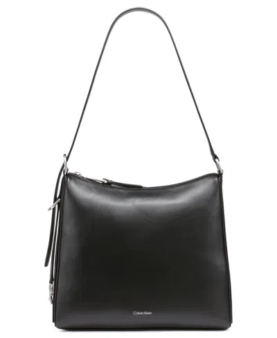 Calvin Klein Mandy Shoulder In Black,silver