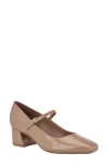 Calvin Klein Marlay Mary Jane Pump In Medium Natural Patent
