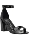 Calvin Klein Marle Womens Ankle Strap Open Toe Block Heel In Black