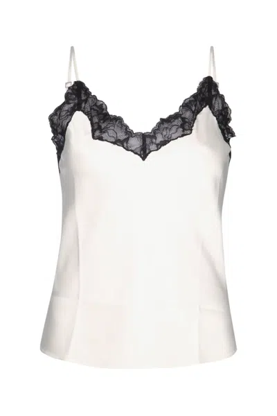 CALVIN KLEIN MATTE SATIN CAMI WITH LACE TOP
