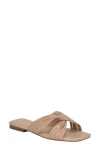 Calvin Klein Mavin Slide Sandal In Light Natural