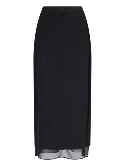 Calvin Klein Maxi Skirt In Black