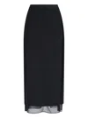 Calvin Klein Transparent Panel Layer Ankle Skirt