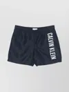 Calvin Klein Medium Drawstring Swim Shorts With Back Pocket In Blue