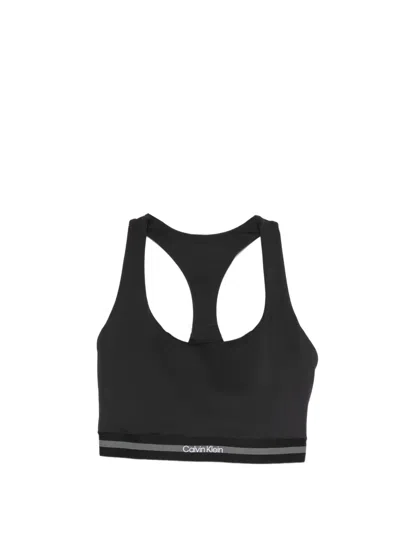 Calvin Klein Medium-impact Sports Bra In Black