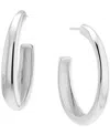 Calvin Klein Medium Modern Purity C-hoop Earrings, 1.97" In Silver