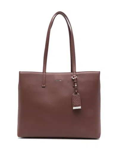 Calvin Klein Medium Must Tote Bag In Brown