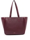 Calvin Klein Medium Refine Tote Bag In Red