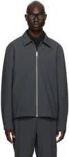 Calvin Klein Melange 40qm519 Shirt Jacket Mens Gray Long Sleeve Full Zip Klss111 In Grey