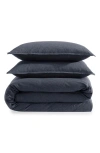 Calvin Klein Modern Collection Jersey 3 Piece Duvet Cover Set, Queen In Grey