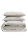 Calvin Klein Modern Collection Jersey 3 Piece Duvet Cover Set, King In White