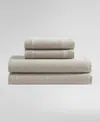 Calvin Klein Melange Flannel 4 Piece Sheet Set, Queen In Natural