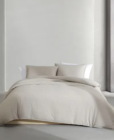 Calvin Klein Melange Flannel 3-pc. Comforter Set, King In Natural