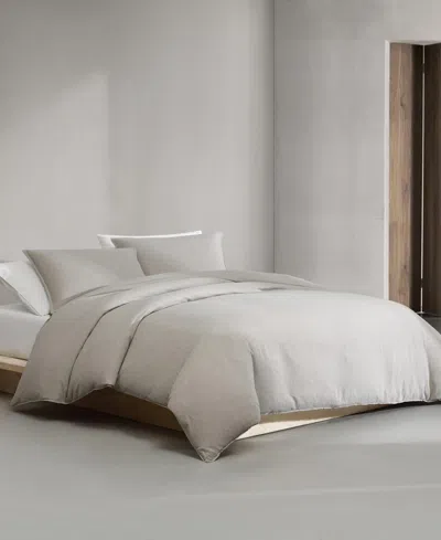 Calvin Klein Melange Flannel 3-pc. Duvet Cover Set, Queen In Natural