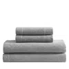 Calvin Klein Melange Flannel 4 Piece Sheet Set, Queen In Silver Grey
