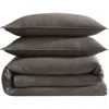 Calvin Klein Mélange Flannel Comforter & Sham Set In Chocolate