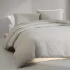 Calvin Klein Mélange Flannel Comforter & Sham Set In Natural