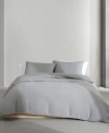 Calvin Klein Melange Flannel Comforter Sets In Chocolate