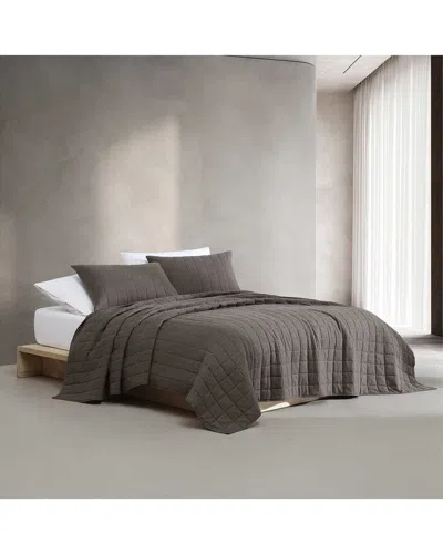 Calvin Klein Melange Flannel Cotton Quilt