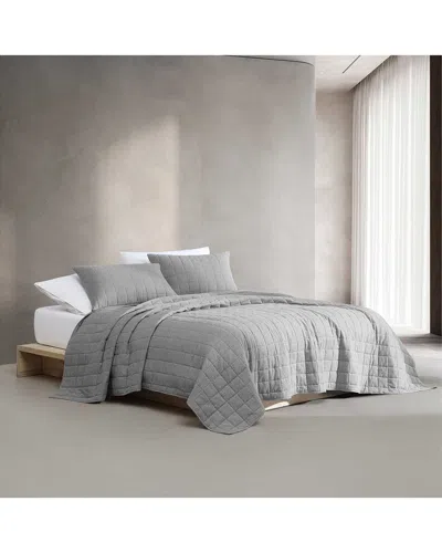 Calvin Klein Melange Flannel Cotton Quilt