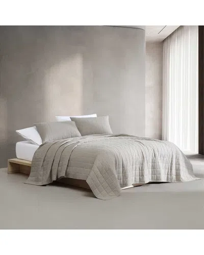 Calvin Klein Melange Flannel Cotton Quilt