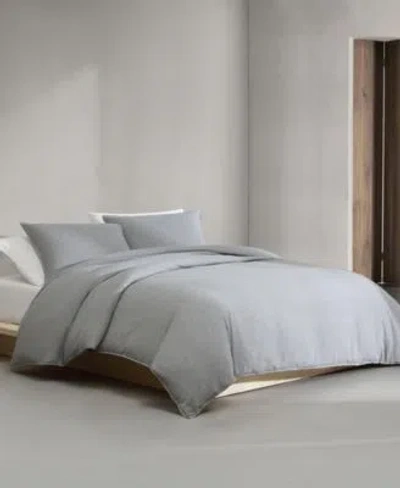 Calvin Klein Melange Flannel Duvet Cover Sets In Chocolate