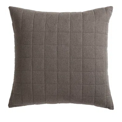 Calvin Klein Melange Flannel Euro Sham, Pair In Chocolate