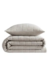 Calvin Klein Mélange Flannel Quilt In Natural