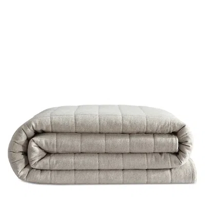 Calvin Klein Melange Flannel Quilt, Queen In Brown
