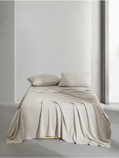 CALVIN KLEIN MELANGE FLANNEL SHEET SET