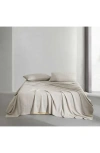 Calvin Klein Mélange Flannel Sheet Set In Natural