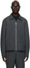 Calvin Klein Melange 40qm519 Shirt Jacket Mens Gray Long Sleeve Full Zip Klss112 In Gray