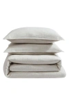 Calvin Klein Mélange Quilted Jersey Duvet Cover & Shams Set In White
