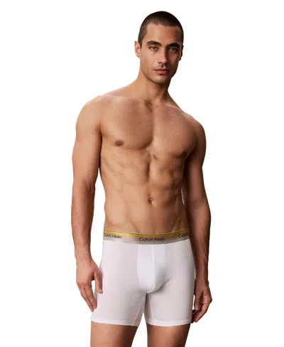 Calvin Klein Men's 1-pack Pride Cotton Classics Boxer Brief Underwear In White