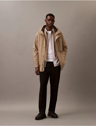 Calvin Klein Men's 3-in-1 Mid Length Jacket In Brindle