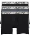 Calvin Klein Men's 3-pack Chromatic Microfiber Boxer Brief Underwear In Black
