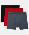 Calvin Klein Men's 3-pack Cotton Classics Boxer Briefs Underwear In Multi