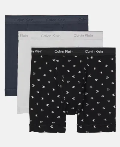 Calvin Klein Men's 3-pack Cotton Classics Boxer Briefs Underwear In Black