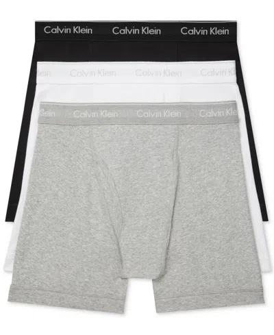 Calvin Klein Men's 3-pack Cotton Classics Boxer Briefs Underwear In Multi