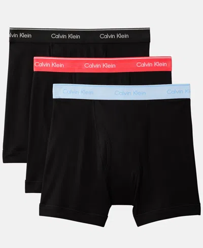 Calvin Klein Men's 3-pack Cotton Classics Boxer Briefs Underwear In Black